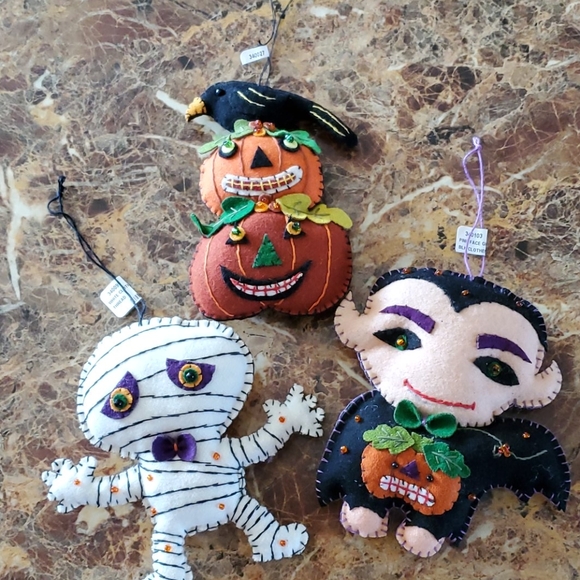 Bundle of 3 Halloween Ornaments